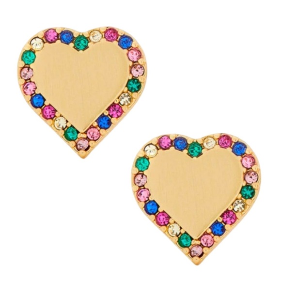 kate spade Jewelry - KATE SPADE • Gold Take Heart Multicolor Crystal Earrings